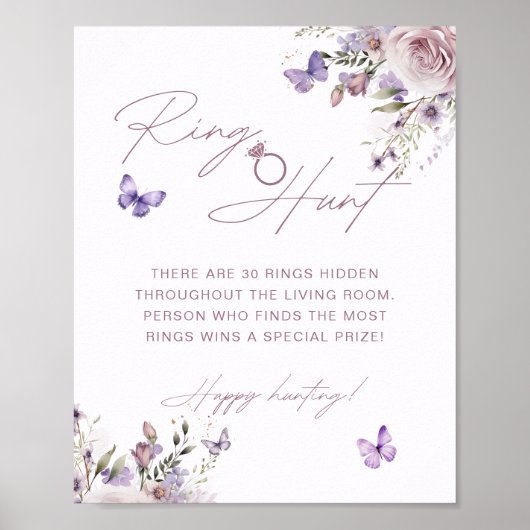 ダスティメイヴバタフライブライダルシャワーリングや輪狩りゲーム ポスター (正面)