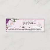 ダスティメイヴバラフローラサロンブックマークアポイントメント スキニー名刺 (裏面)