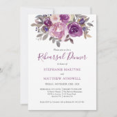 ダスティメイヴパープルバラボタニカルリハーサルディナー 招待状 (正面)