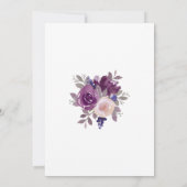 ダスティメイヴパープルバラボタニカルリハーサルディナー 招待状 (裏面)