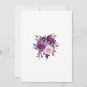 ダスティメイヴパープル赤面植物性ベビーシャワー 招待状 (裏面)