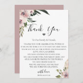 ダスティメイヴフローラウェディングレセプションサンキュー サンキューカード (正面/裏面)