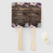 ダスティメイヴフローラバラ素朴ウッドレース結婚ズ ハンドファン (正面&裏面)