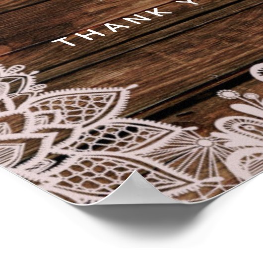 ダスティメイヴフローラバラ素朴ウッドレース結婚ズ ポスター (角)