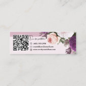 ダスティメイヴヴィンテージバラシンプルフローラ個人QR スキニー名刺 (裏面)