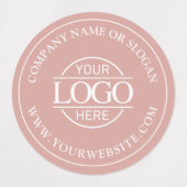 ダスティモダンエレガントバラのビジネスロゴ ラベル (デザイン1)