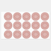 ダスティモダンエレガントバラのビジネスロゴ ラベル (シート)