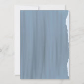 ダスティモダンエレガント石板ブルー結婚ズ 招待状 (裏面)