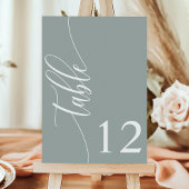 ダスティモダンセージ結婚書道 テーブルナンバー