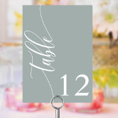 ダスティモダンセージ結婚書道 テーブルナンバー