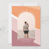 ダスティモダンバラオストライプのレンジ写真ありがとう サンキューカード (正面)