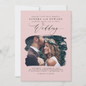 ダスティモダンバラボホ結婚の写真招待状 招待状 (正面)
