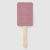 ダスティモダンバラミニマル結婚式 プログラム ハンドファン (裏面)