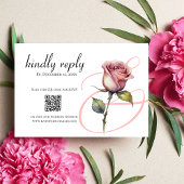 ダスティモダンバラ赤面結婚式招待状RSVP エンクロージャーカード