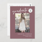 ダスティモダンパープル大学の高校卒業写真 ポストカード (正面/裏面)