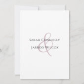 ダスティモダンピンクフラット日付カードを保存 セーブザデート (裏面)