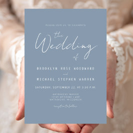 ダスティモダンブミニマルルのスクリプトの結婚式の招待 招待状