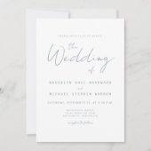 ダスティモダンブミニマルルのスクリプトの結婚式の招待 招待状 (正面)