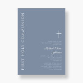 ダスティモダンブルークロスファースト聖餐式 招待状