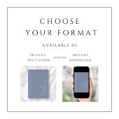 ダスティモダンブルークロスファースト聖餐式 招待状