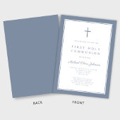 ダスティモダンブルークロスボーイファースト聖餐式 招待状