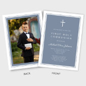 ダスティモダンブルークロスボーイファースト聖餐式 招待状