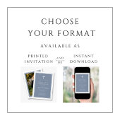 ダスティモダンブルークロスボーイファースト聖餐式 招待状