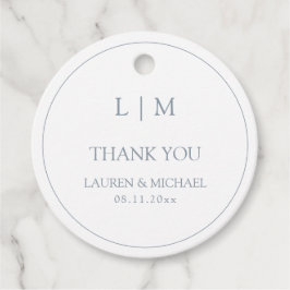 ダスティモダンブルーシンプルモノグラムサンキュー フェイバータグ