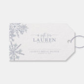 ダスティモダンブルースノーフレークNoラップギフトラベル ギフトタグ (正面(横))