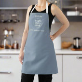 ダスティモダンブルービジネスロゴ&文字プロモーション エプロン