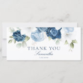 ダスティモダンブルーフローラブライダルシャワーありがとう (正面)