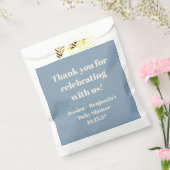 ダスティモダンブルーベビーシャワーカスタムありがとう フェイバーバッグ (封をした状態)