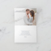 ダスティモダンブルー写真新婚サンキューカード サンキューカード (内部)