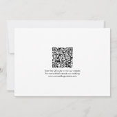 ダスティモダンブルー日付写真QRコードを保存 招待状 (裏面)