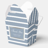 ダスティモダンブルー金ゴールド結婚ズ・サンキュー フェイバーボックス (オープン)