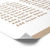 ダスティモダンベージュ結婚の30テーブル席 ポスター (角)