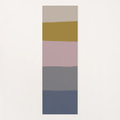 ダスティモダンモーヴグレー抽象芸術ストライプスタイリッシュ ヨガマット (正面)