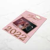 ダスティモダンーピンク大学院2写真卒業 箔招待状 (回転した状態)