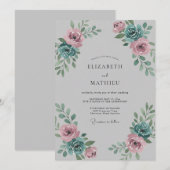 ダスティモーブのボタン wedding 招待状 (正面/裏面)