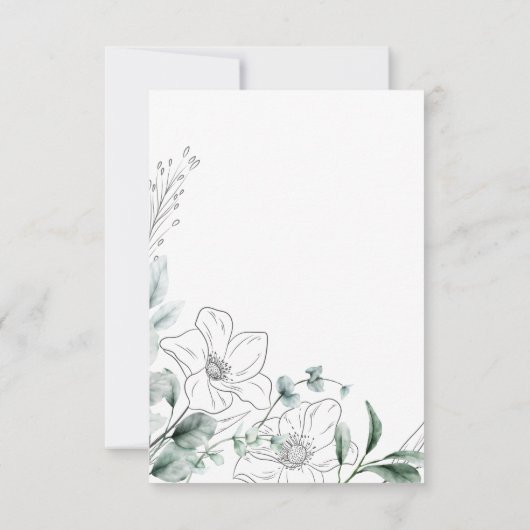 ダスティユーカリプトゥスグリーンリー結婚式招待状 サンキューカード (裏面)