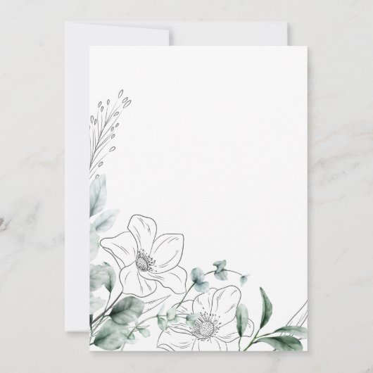 ダスティユーカリプトゥスグリーンリー結婚式招待状 招待状 (裏面)