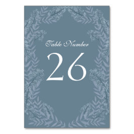 ダスティライトブルー結婚ズヴィンテージ植物表N テーブルナンバー