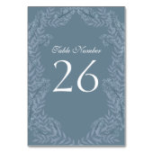 ダスティライトブルー結婚ズヴィンテージ植物表N テーブルナンバー (正面)
