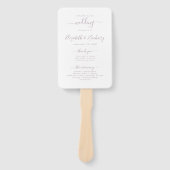 ダスティラベモダンンダースクリプト結婚式 プログラム ハンドファン (正面)