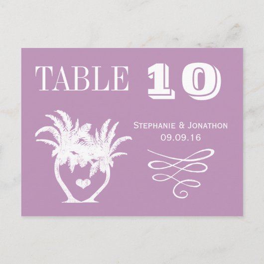 ダスティラベンダーパープルビーチ行先結婚式 ポストカード (裏面)