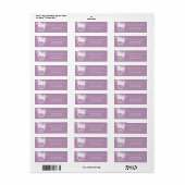 ダスティラベンダーパープルビーチ行先結婚式 ラベル (フルシート)