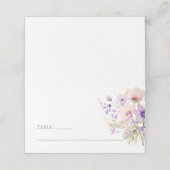 ダスティラベンダーパープルワイルドフラワー結婚ズ プレイスカード (外部開封)