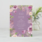 ダスティラベンダーパープル結婚フローラ 招待状 (スタンド正面)