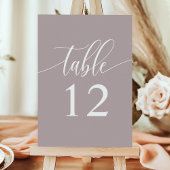 ダスティラベンダーミニマル結婚リスト テーブルナンバー