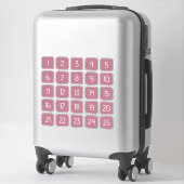 ダスティロース カスタマイズ可能 スクエア数字ステッカー シール (スーツケース)